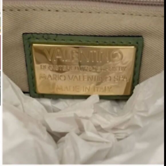 NWT Valentino Backpack Rockstud Green Leather Authentic